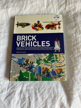 Brick Vehicles Kids Activity Book - Blue Cover